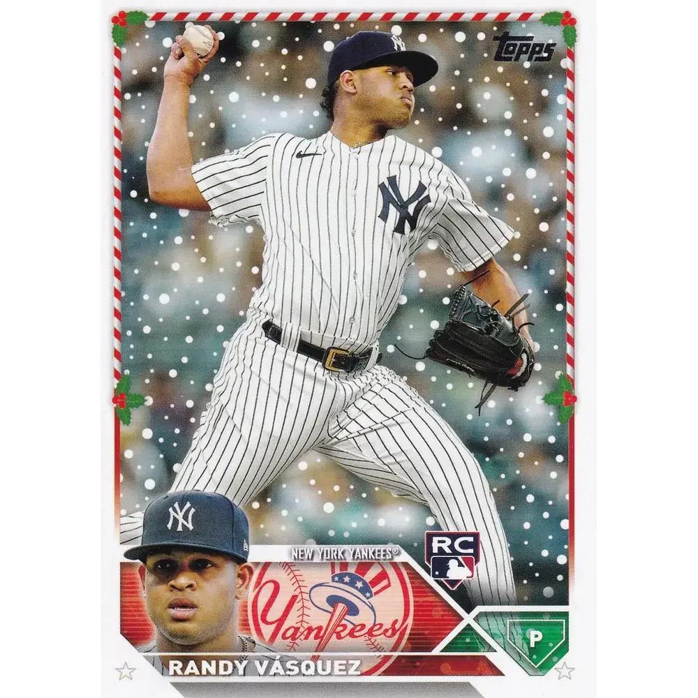 2023 Topps Holiday Randy VÃ¡squez RC H39 New York Yankees